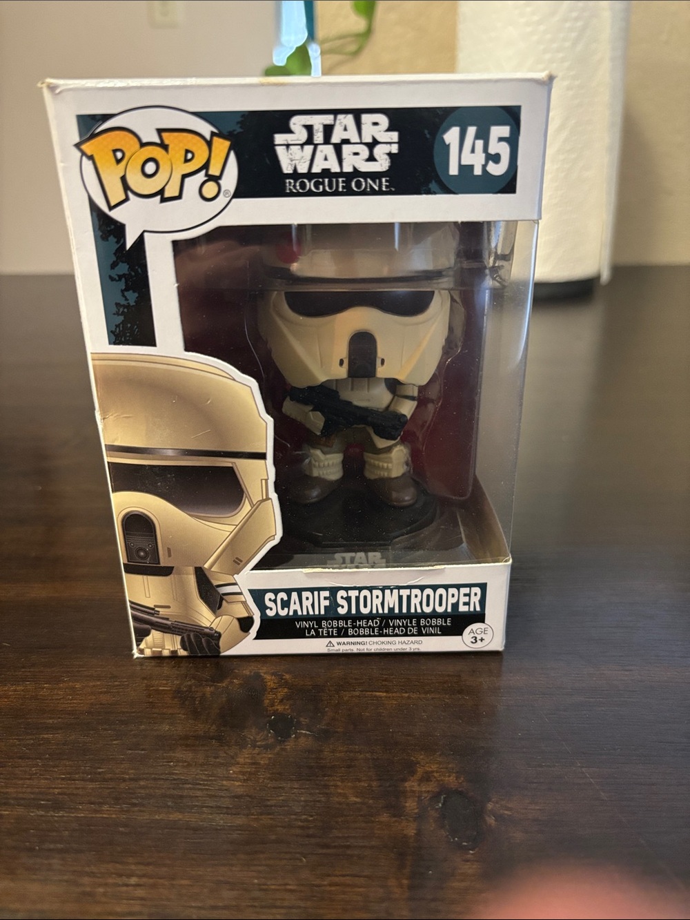 Funko Pop! Star Wars Rogue One #145 Scarif Stormtrooper - Tan & Black